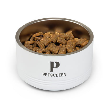 Stainless Steel 18oz Pet Bowl — Modern White Feeding Dish