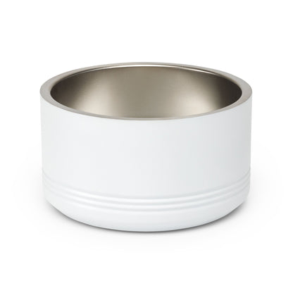 Stainless Steel 18oz Pet Bowl — Modern White Feeding Dish