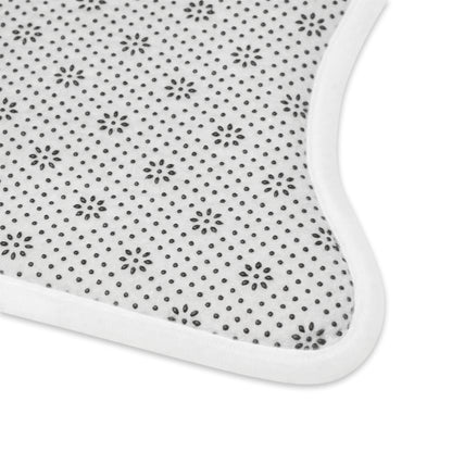 Pet Feeding Mat — Absorbent Bone-Shaped Placemat with 'PETS CLEEN' Logo